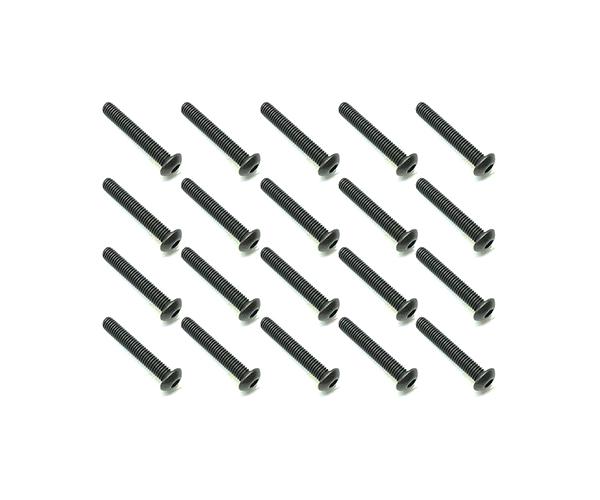 SQ-NST-318 Square R/C M3 x 18mm Black Steel Button Head Hex Screws (20 pcs.) - Image 1