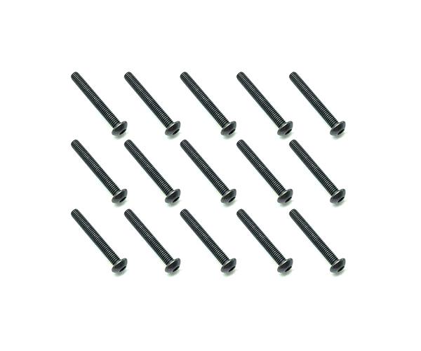 SQ-NST-322 Square R/C M3 x 22mm Black Steel Button Head Hex Screws (15 pcs.) - Image 1
