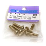 Square R/C M4 x 15mm Titanium Button Head Hex Screws (6 pcs.)