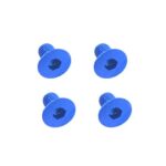 Square R/C M3 x 6mm Aluminum Flat Head Hex Screws (Blue) 4 pcs.