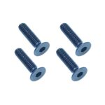 Square R/C M3 x 12mm Aluminum Flat Head Hex Screws (Black) 4 pcs.