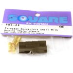 Square R/C European Connectors - Small, with Housing (1x Male/1x Female)