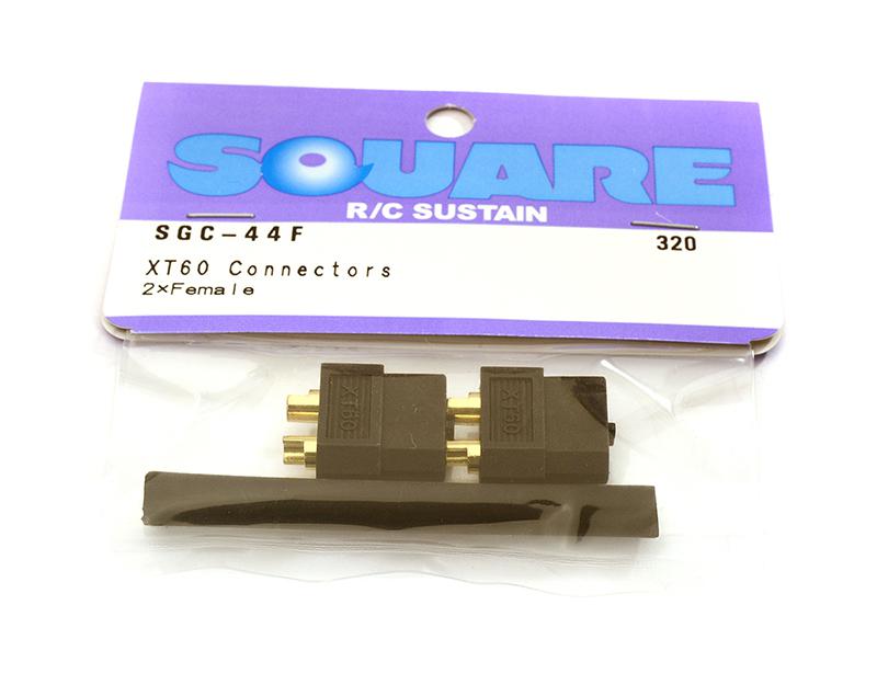 SQ-SGC-44F Square R/C XT-60 Connectors (2x Female) - Image 1