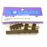 Square R/C T-Type 2P Connectors, Black (4x Male)