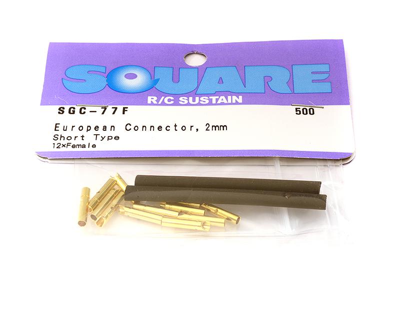SQ-SGC-77F Square R/C European Connectors, 2mm Short (12xFemale) - Image 1