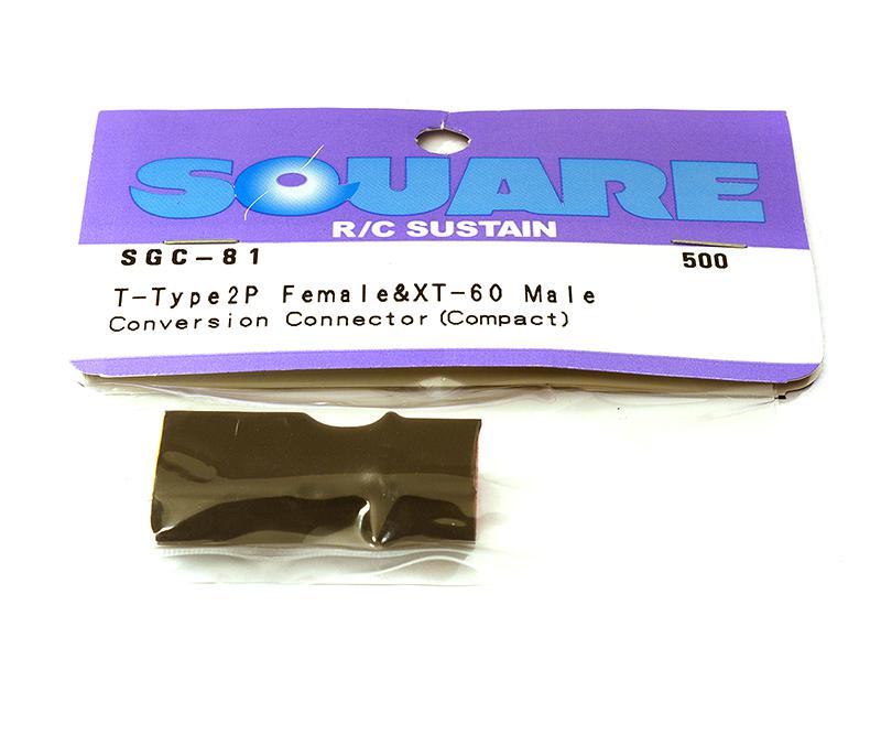 SQ-SGC-81 Square R/C T-Type 2P Female and XT-60 Male Conversion Connector (Compact) - Image 1
