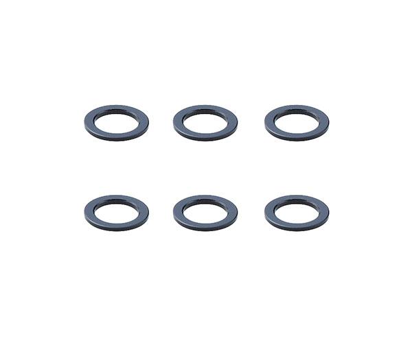 SQ-SGE-105BK Square R/C Aluminum Collars, 6x4x0.5mm (Black) 6 pcs. - Image 1