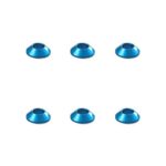 Square R/C M3 Aluminum Washers, Tapered (Light Blue) 6 pcs.