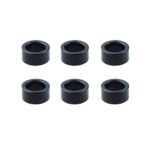 Square R/C Aluminum Collars, 6x4x3mm (Black) 6 pcs.