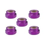 Square R/C 4mm Aluminum Lock Nuts (Purple) 5 pcs.