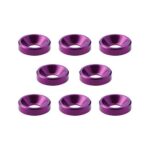 Square R/C M3 Aluminum Countersunk Washers, 8mm OD (Purple) 8 pcs.