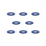 Square R/C M3 Aluminum Ball Stud Washers, 0.5mm Thick (Blue) 8 pcs.