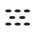 Square R/C M3 Aluminum Ball Stud Washers, 1mm Thick (Black) 8 pcs.