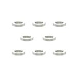 Square R/C M3 Aluminum Ball Stud Washers, 1mm Thick (Silver) 8 pcs.