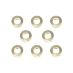 Square R/C M3 Aluminum Ball Stud Washers, 1.5mm Thick (Silver) 8 pcs.
