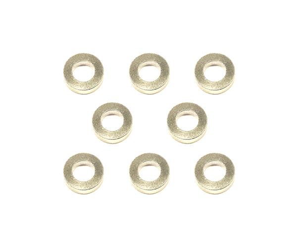 SQ-SGE-915T Square R/C M3 Aluminum Ball Stud Washers, 1.5mm Thick (Silver) 8 pcs. - Image 1