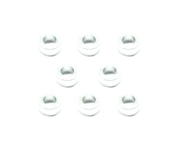 SQ-SGE-925T Square R/C M3 Aluminum Ball Stud Washers, 2.5mm Thick (Silver) 8 pcs. - Image 1