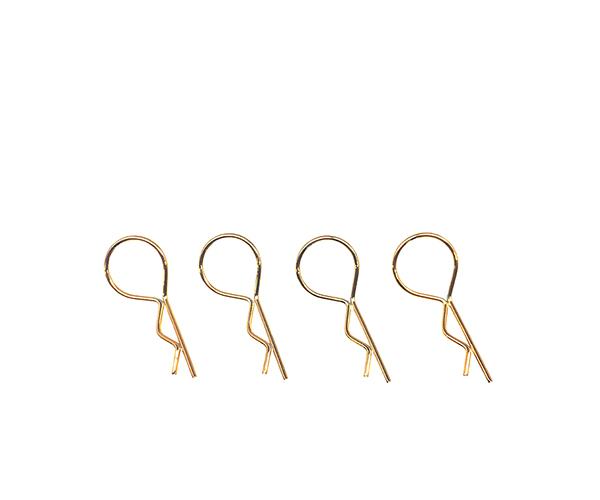 SQ-SGF-02G Square R/C Body Clips - Large (Gold) 4 pcs. for Most 1/10 Scale Vehicles - Image 1