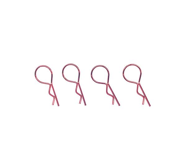 SQ-SGF-02R Square R/C Body Clips - Large (Red) 4 pcs. for Most 1/10 Scale Vehicles - Image 1