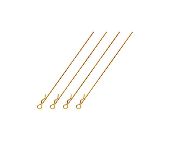 SQ-SGF-04G Square R/C Body Clips - Long, 110mm length, Small Head (Gold) 4 pcs. - Image 1