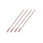 Square R/C Body Clips - Long, 110mm length, Small Head (Red) 4 pcs.
