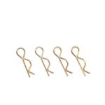 Square R/C Body Clips - 7mm (Gold) 4 pcs. for Most 1/10 Scale Vehicles
