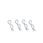 Square R/C Body Clips - 7mm (Silver) 4 pcs. for Most 1/10 Scale Vehicles