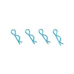Square R/C Body Clips - 7mm (Light Blue) 4 pcs. for Most 1/10 Scale Vehicles