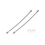 Square R/C Body Clips with 100mm Wires (Dark Blue) for Most 1/10 Scale Vehicles