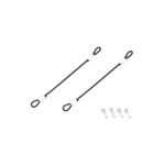 Square R/C Body Clips with 60mm Wires (Black) for Most 1/10 Scale Vehicles
