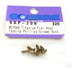 Square R/C M2 x 6mm Titanium Flat Head Phillips Screws (6 pcs.)