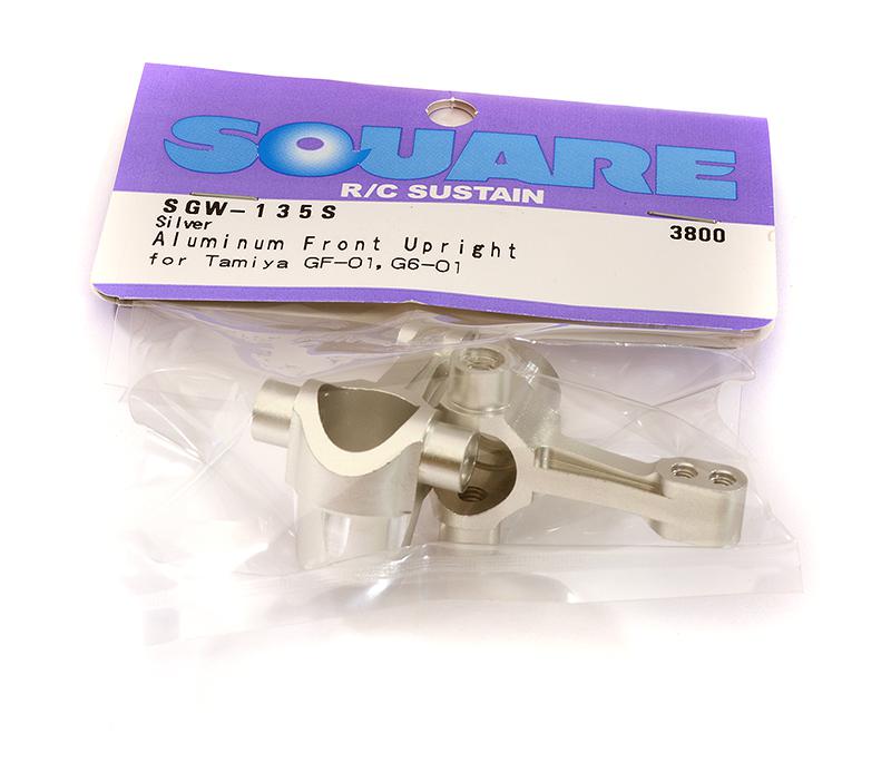 SQ-SGW-135S Square R/C Aluminum Knuckle for Tamiya GF-01, City Turbo Silver - Image 1