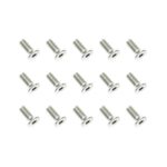 Square R/C M3 x 8mm Stainless Steel Flat Head Hex Screws (15 pcs.)