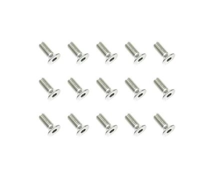 Square R/C M3 x 8mm Stainless Steel Flat Head Hex Screws (15 pcs.)