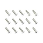 Square R/C M3 x 10mm Stainless Steel Flat Head Hex Screws (15 pcs.)