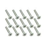 Square R/C M3 x 14mm Stainless Steel Flat Head Hex Screws (15 pcs.)