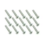 Square R/C M3 x 15mm Stainless Steel Flat Head Hex Screws (15 pcs.)