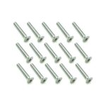 Square R/C M3 x 16mm Stainless Steel Flat Head Hex Screws (15 pcs.)