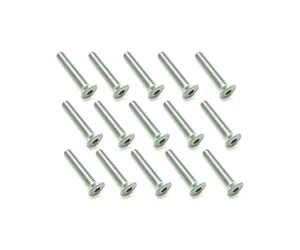 SQ-SSR-316 Square R/C M3 x 16mm Stainless Steel Flat Head Hex Screws (15 pcs.) - Image 1
