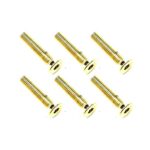 Square R/C M3 x 16mm Stainless Steel Flat Head Hex Screws, Gold Plated (6 pcs.)