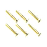 Square R/C M3 x 20mm Stainless Steel Flat Head Hex Screws, Gold Plated (6 pcs.)