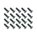 Square R/C M3 x 10mm Black Steel Flat Head Hex Screws (20 pcs.)