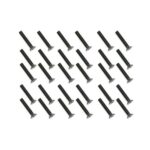 Square R/C M3 x 18mm Black Steel Flat Head Hex Screws (30 pcs.)
