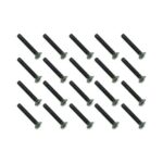 Square R/C M3 x 20mm Black Steel Flat Head Hex Screws (20 pcs.)