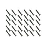 Square R/C M3 x 20mm Black Steel Flat Head Hex Screws (30 pcs.)