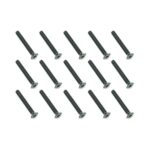 Square R/C M3 x 22mm Black Steel Flat Head Hex Screws (15 pcs.)