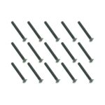 Square R/C M3 x 25mm Black Steel Flat Head Hex Screws (15 pcs.)