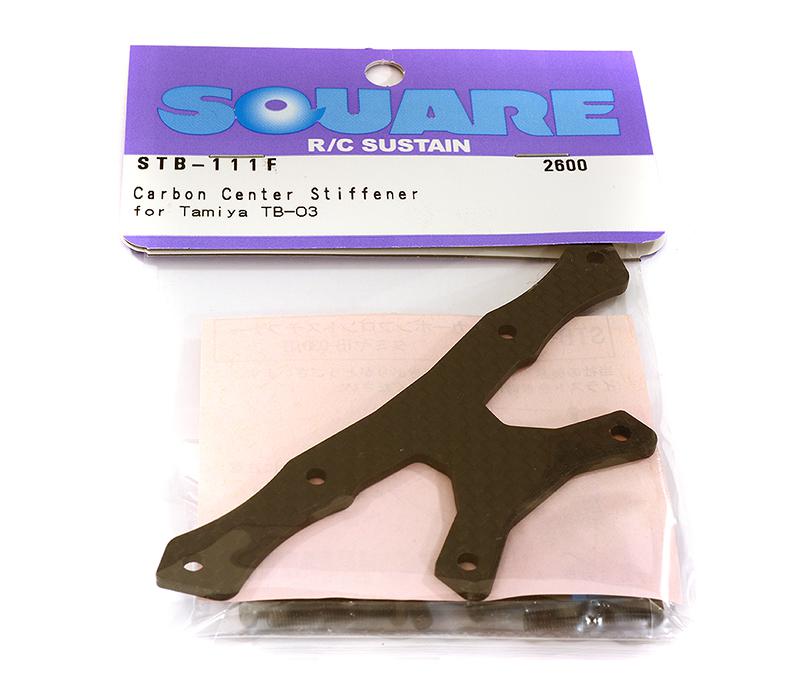 SQ-STB-111F Square R/C Carbon Front Stiffener (for Tamiya TB-03D) - Image 1
