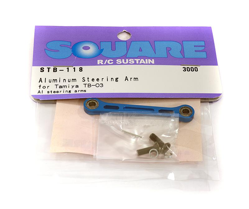 SQ-STB-118 Square R/C Aluminum Steering Wheel Plate (for Tamiya TB-03) - Image 1