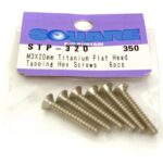Square R/C M3 x 20mm Titanium Flat Head Hex Screws (6 pcs.)